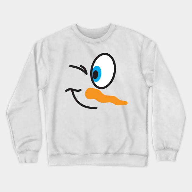 snowman face Crewneck Sweatshirt by MZeeDesigns